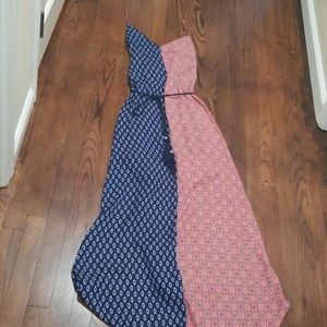 Printed Maxi Dress - lined - size M